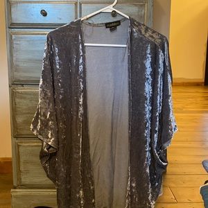 Cute kimono silver soft madden cardigan